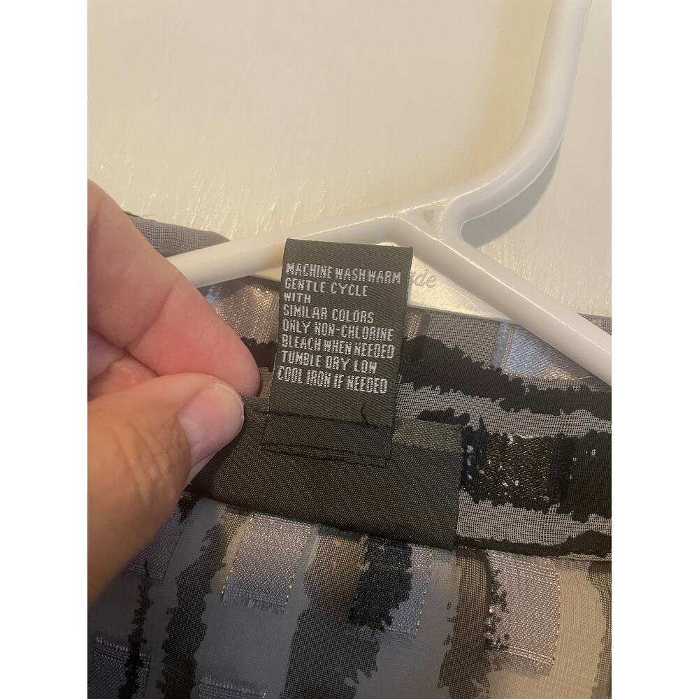 Notations Sheer Button Down Blouse Long Sleeve Bl… - image 6